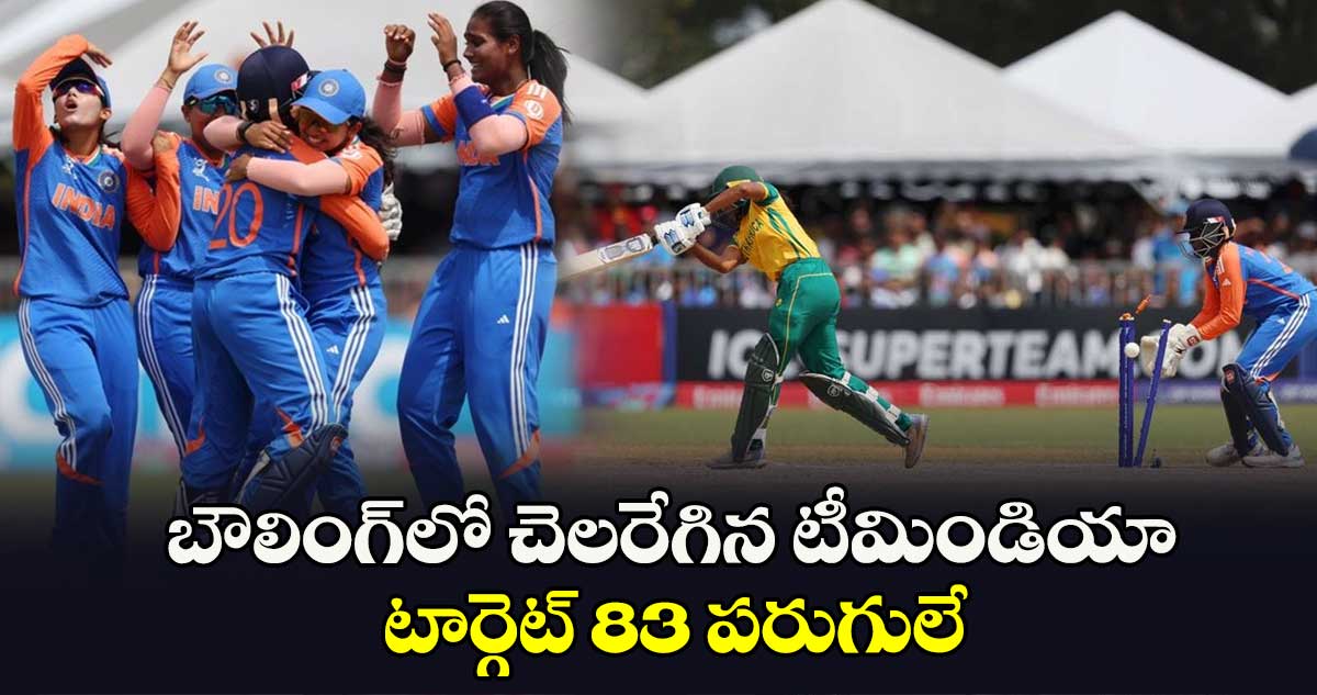 Under 19 Womens T20 World Cup Final: బౌలింగ్‌లో చెలరేగిన టీమిండియా.. టార్గెట్ 83 పరుగులే