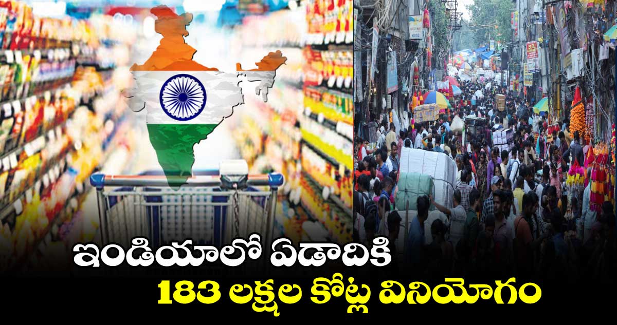 ఇండియాలో ఏడాదికి 183 లక్షల కోట్ల వినియోగం