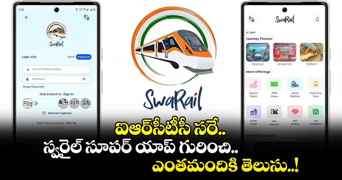 ఐఆర్⁬సీటీసీ సరే.. స్వరైల్​ సూపర్ ​యాప్ గురించి ఎంతమందికి తెలుసు..!