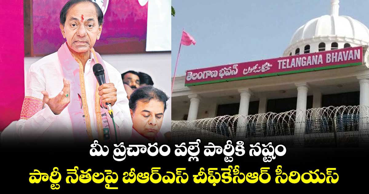 మీ ప్రచారం వల్లే పార్టీకి నష్టం..పార్టీ నేతలపై బీఆర్ఎస్ ​చీఫ్​కేసీఆర్ ​సీరియస్