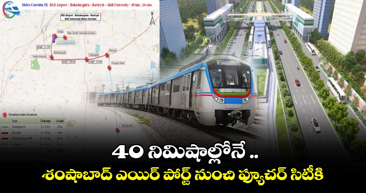 40 నిమిషాల్లోనే శంషాబాద్ ఎయిర్ పోర్ట్ నుంచి ఫ్యూచర్ సిటీకి: మెట్రో ఎండీ ఎన్వీఎస్ రెడ్డి