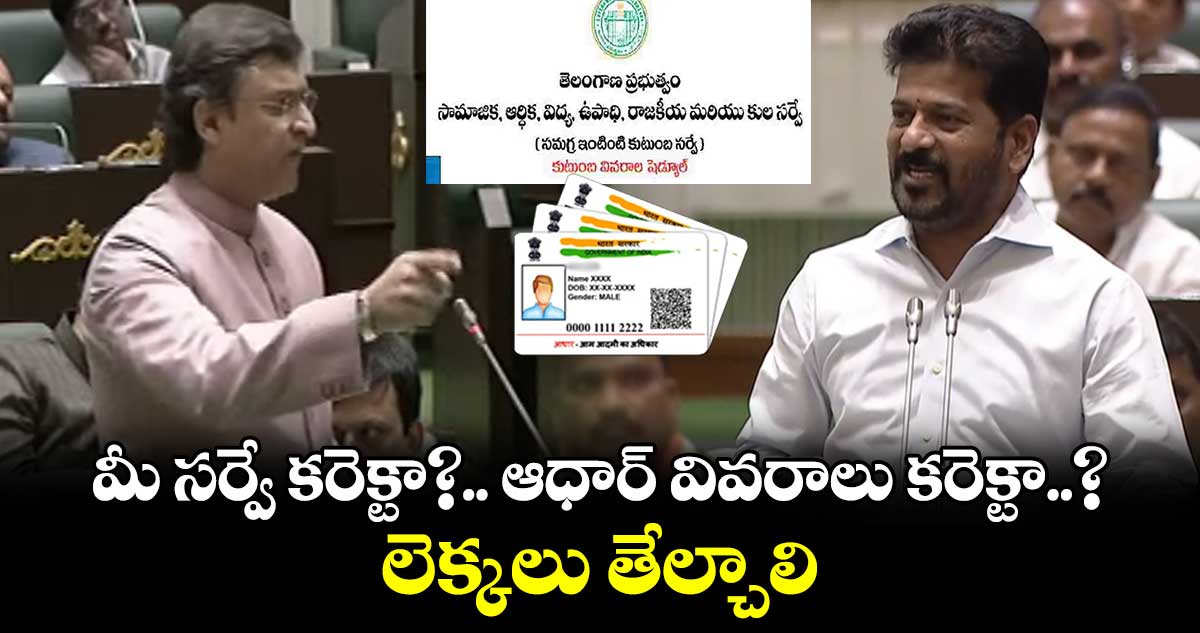 మీ సర్వే కరెక్టా?.. ఆధార్ వివరాలు కరెక్టా..? లెక్కలు తేల్చాలి: అక్బరుద్దీన్ ఓవైసీ