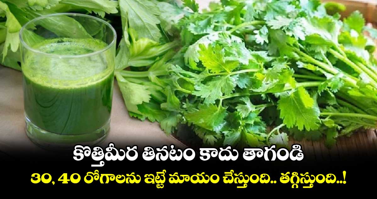 Good Health : కొత్తిమీర తినటం కాదు తాగండి.. 30, 40 రోగాలను ఇట్టే మాయం చేస్తుంది.. తగ్గిస్తుంది..!