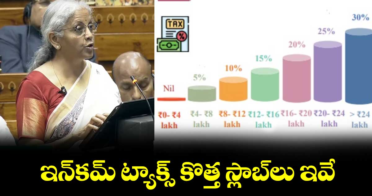 Union Budget 2025: ఇన్⁭కమ్ ట్యాక్స్ కొత్త స్లాబ్⁭లు ఇవే..