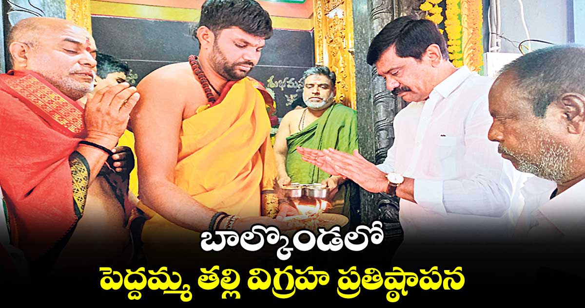 బాల్కొండలో పెద్దమ్మ తల్లి విగ్రహ ప్రతిష్ఠాపన