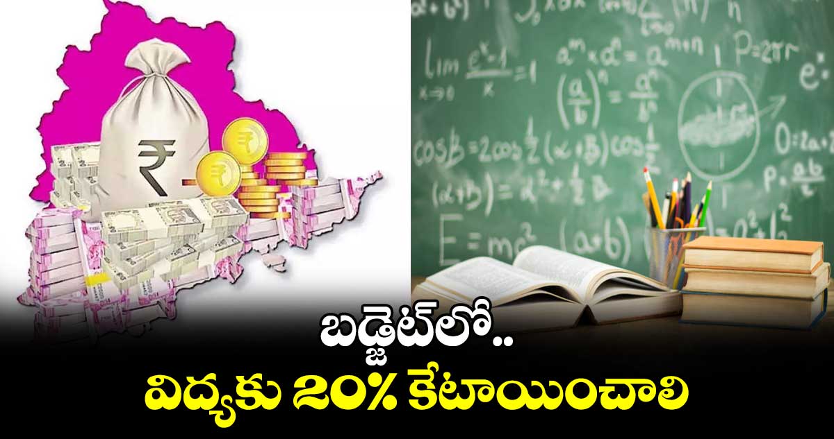 బడ్జెట్​లో విద్యకు 20%  కేటాయించాలి : ప్రొఫెసర్​ జగ్​ మోహన్​సింగ్