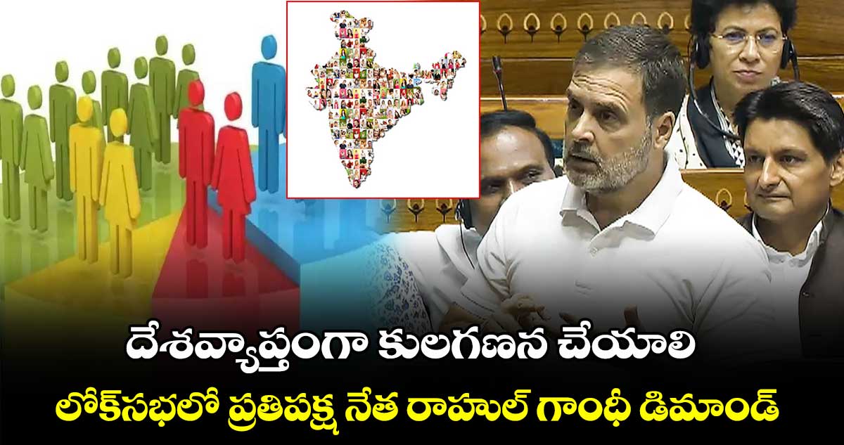 దేశవ్యాప్తంగా కులగణన చేయాలి.. లోక్​సభలో ప్రతిపక్ష నేత రాహుల్ గాంధీ డిమాండ్