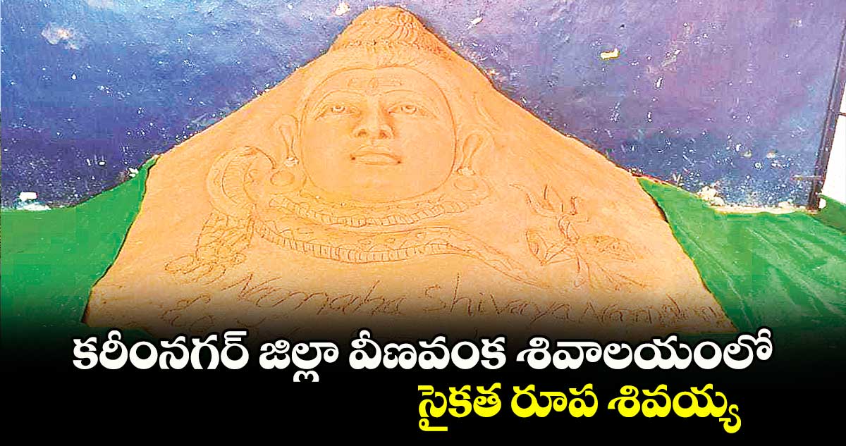 కరీంనగర్‌‌ జిల్లా వీణవంక శివాలయంలో ..సైకత రూప శివయ్య