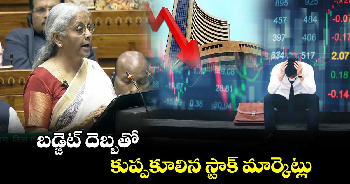 Union Budget 2025-26: బడ్జెట్ దెబ్బతో కుప్పకూలిన స్టాక్ మార్కెట్లు