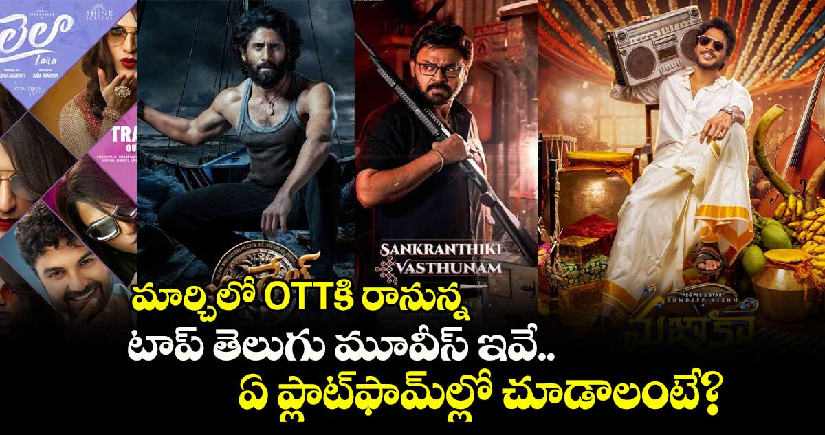 March OTT Movies: మార్చిలో ఓటీటీకి రానున్న టాప్ తెలుగు మూవీస్ ఇవే.. ఏ ప్లాట్‍ఫామ్‍ల్లో చూడాలంటే?