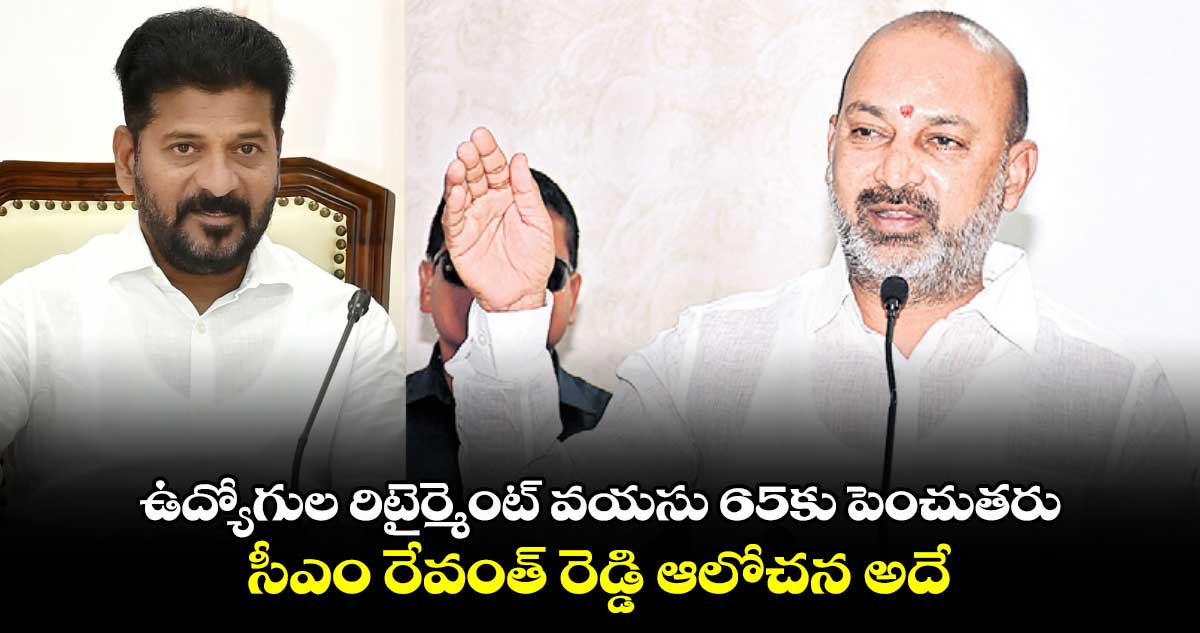 ఉద్యోగుల రిటైర్మెంట్ వయసు 65కు పెంచుతరు...సీఎం రేవంత్‌‌‌‌ రెడ్డి ఆలోచన అదే: మంత్రి బండి సంజయ్‌‌‌‌