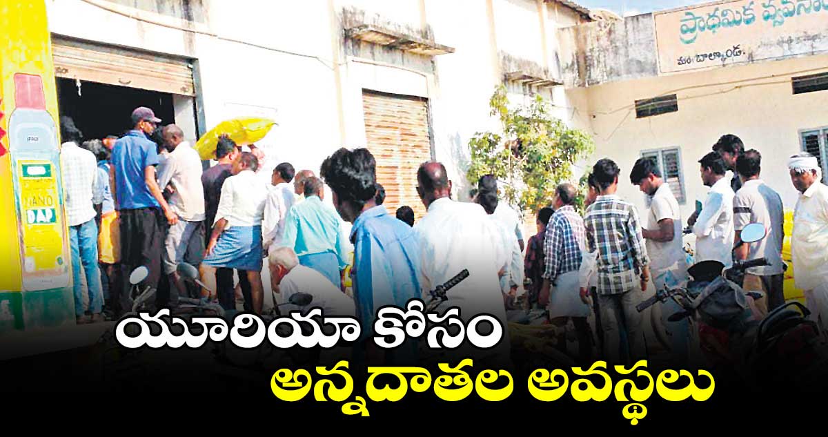 యూరియా కోసం అన్నదాతల అవస్థలు 