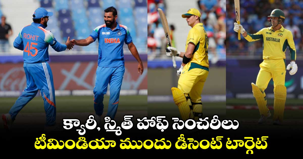 IND vs AUS: క్యారీ, స్మిత్ హాఫ్ సెంచరీలు.. టీమిండియా ముందు డీసెంట్ టార్గెట్