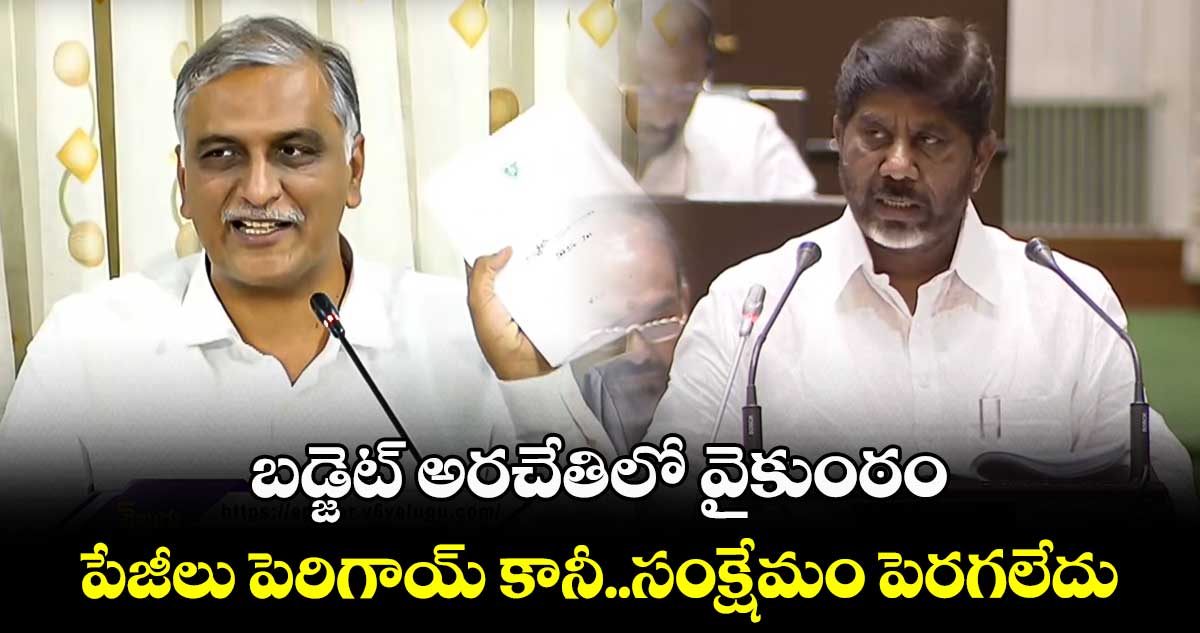 బడ్జెట్ అరచేతిలో వైకుంఠం..పేజీలు పెరిగాయ్ కానీ..సంక్షేమం పెరగలేదు: హరీశ్ రావు 