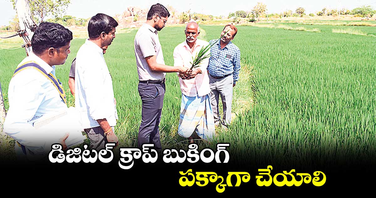 డిజిటల్​ క్రాప్​ బుకింగ్​ పక్కాగా చేయాలి :  కలెక్టర్‌‌‌‌‌‌‌‌  ఆదర్శ్  సురభి