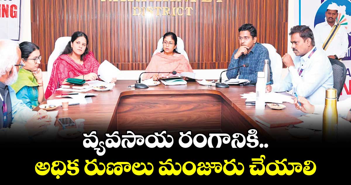 వ్యవసాయ రంగానికి అధిక రుణాలు మంజూరు చేయాలి : కలెక్టర్ సిక్తా పట్నాయక్