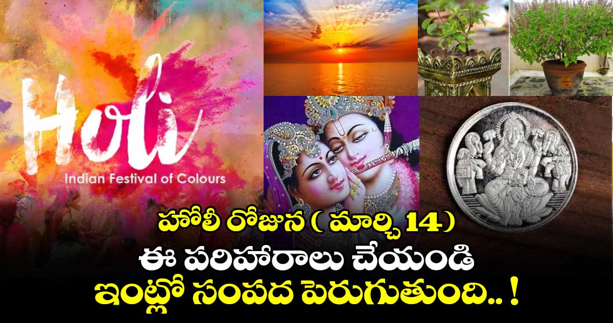 Holy 2025:  హోలీ రోజున ( మార్చి 14) ఈ పరిహారాలు చేయండి.. ఇంట్లో సంపద పెరుగుతుంది.. !