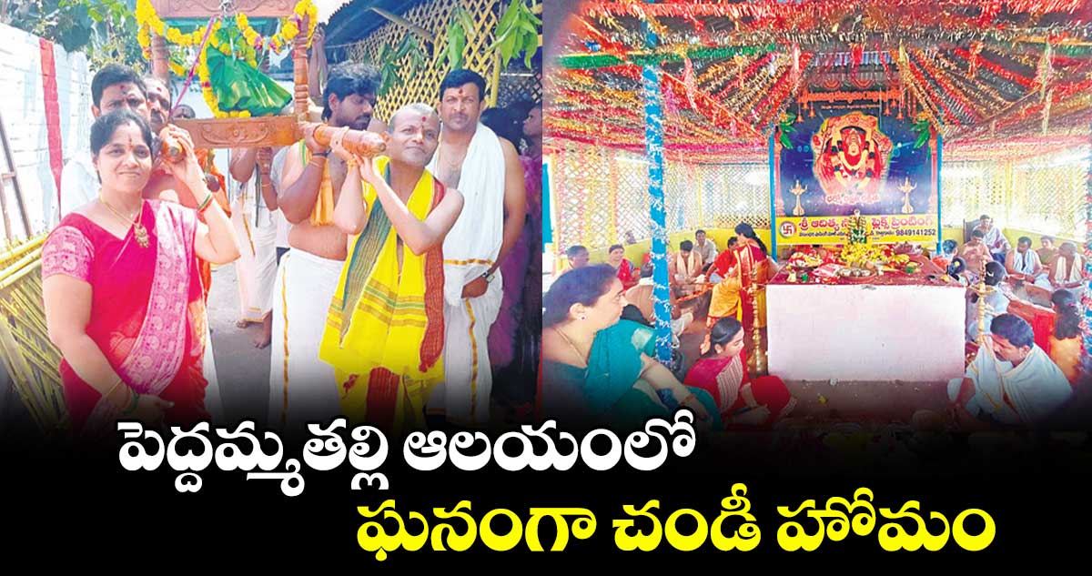  పెద్దమ్మతల్లి ఆలయంలో ఘనంగా చండీ హోమం