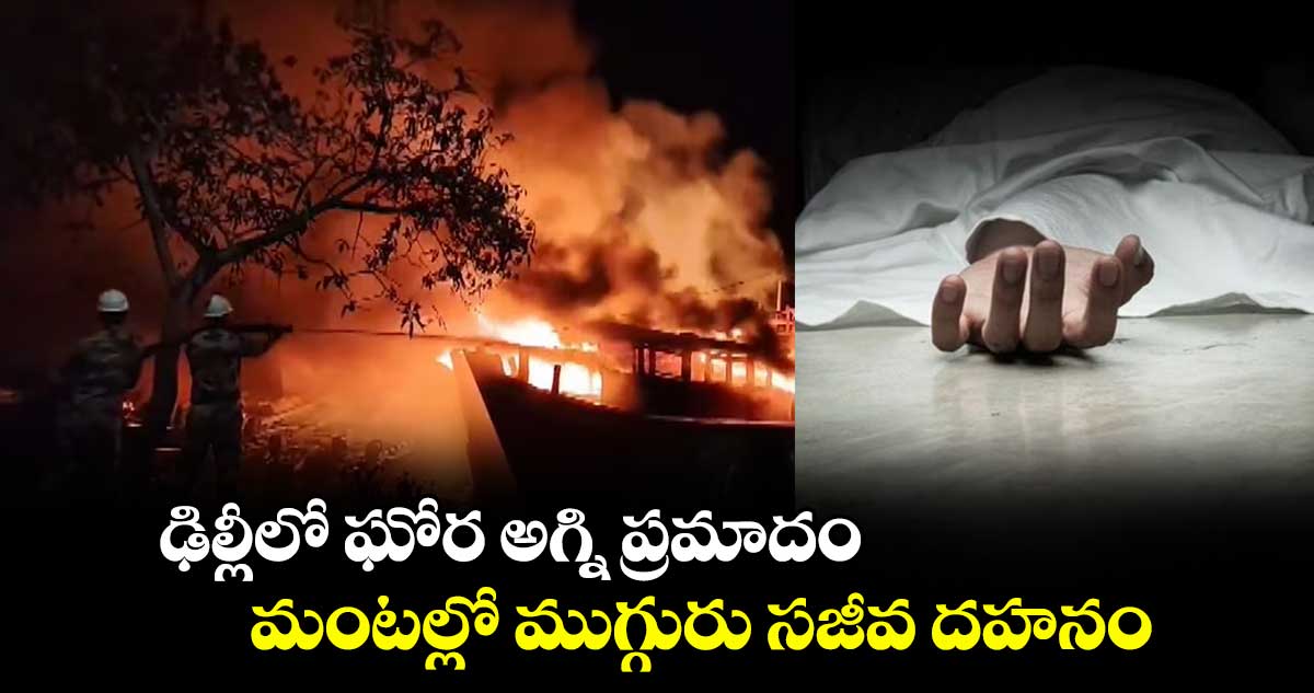 ఢిల్లీలో ఘోర అగ్ని ప్రమాదం.. మంటల్లో ముగ్గురు సజీవ దహనం