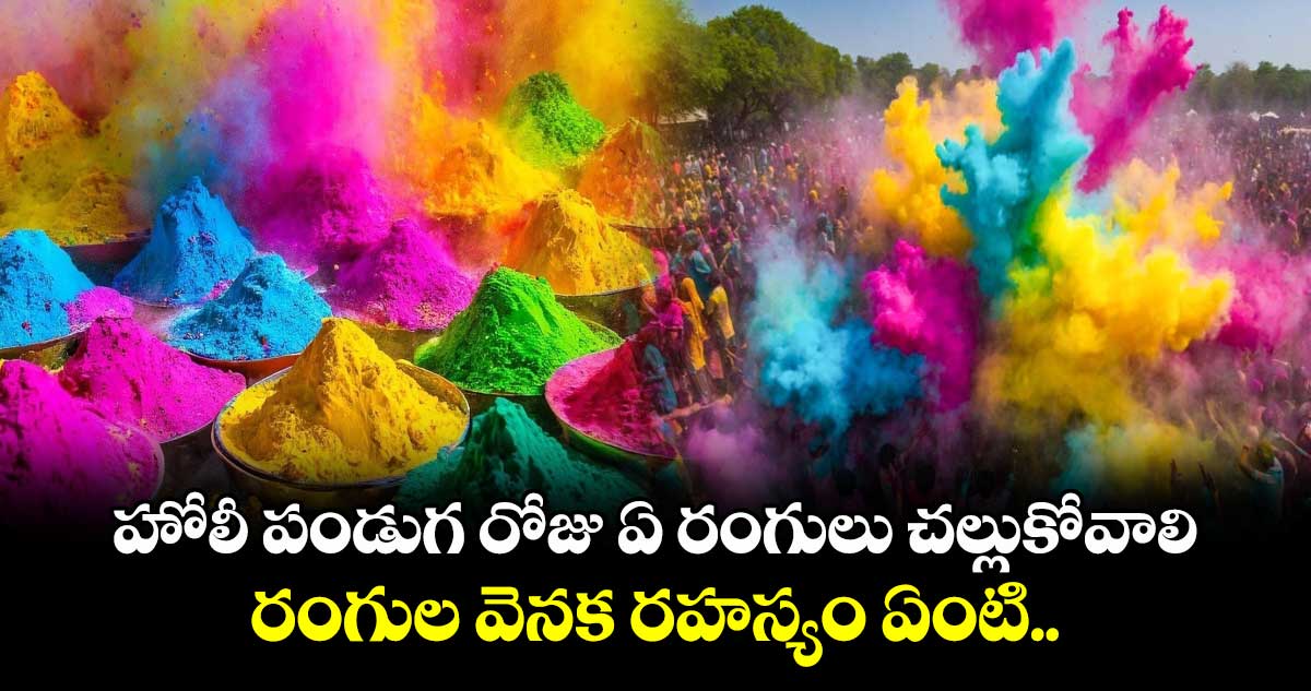 Holi 2025: హోలీ పండుగ రోజు ఏ రంగులు చల్లుకోవాలి.. రంగుల వెనక రహస్యం ఏంటి.. 