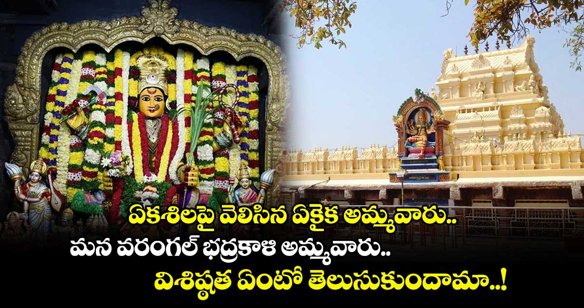 Telangana Tour : ఏకశిలపై వెలిసిన ఏకైక అమ్మవారు.. మన వరంగల్ భద్రకాళి అమ్మవారు.. విశిష్ఠత ఏంటో తెలుసుకుందామా..!