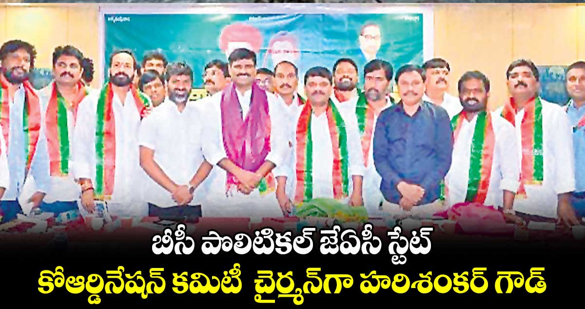 బీసీ పొలిటికల్ జేఏసీ స్టేట్ కోఆర్డినేషన్ కమిటీ చైర్మన్గా హరిశంకర్ గౌడ్