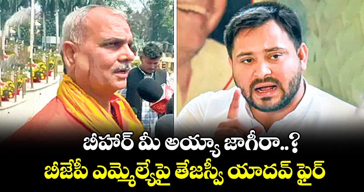 బీహార్ మీ అయ్యా జాగీరా..? బీజేపీ ఎమ్మెల్యేపై తేజస్వీ యాదవ్ ఫైర్