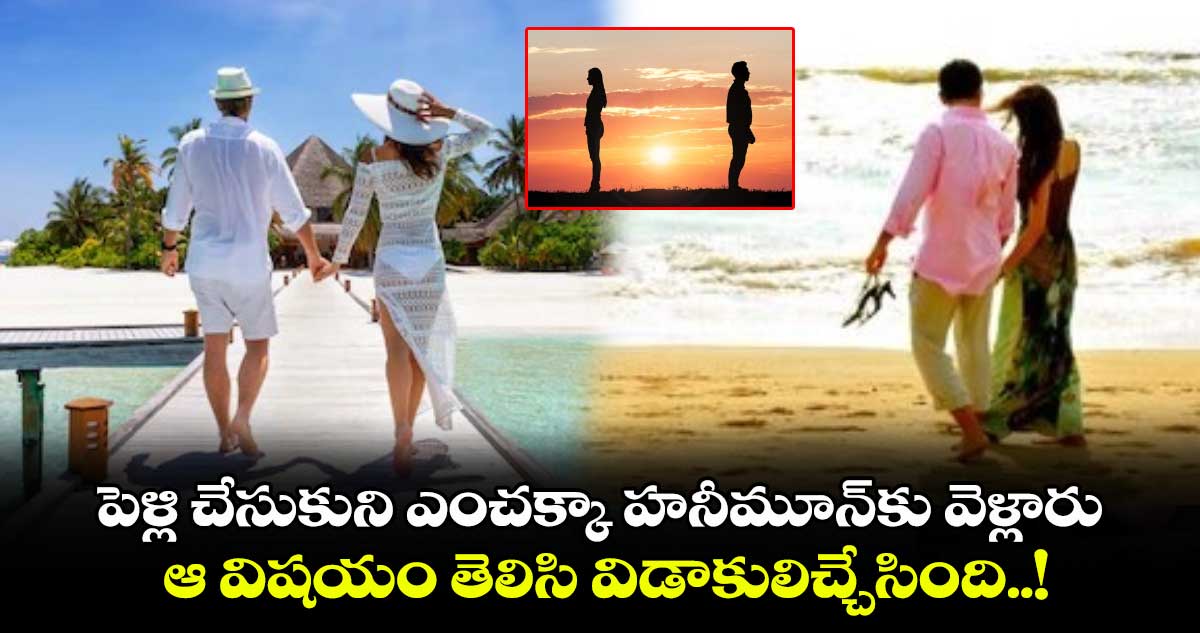 పెళ్లి చేసుకుని ఎంచక్కా హనీమూన్⁭కు వెళ్లారు.. ఆ విషయం తెలిసి విడాకులిచ్చేసింది..!