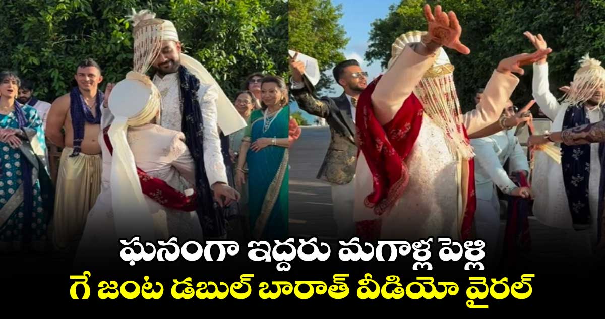 ఘనంగా ఇద్దరు మగాళ్ల పెళ్లి.. గే జంట డబుల్​ బారాత్​ వీడియో వైరల్​ 