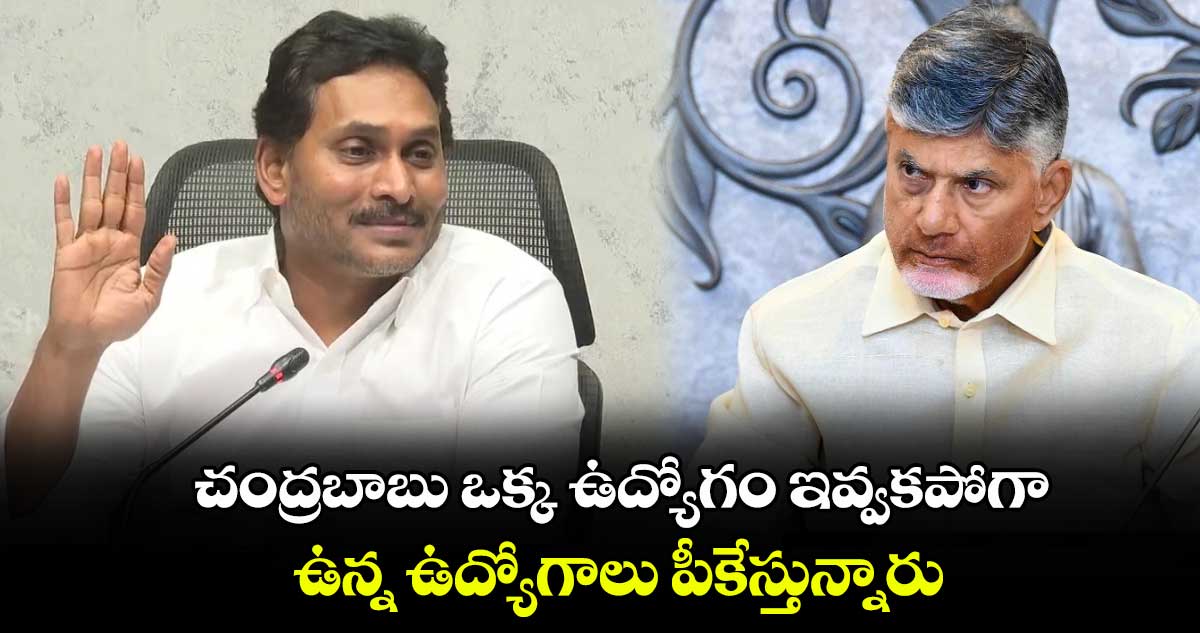 చంద్రబాబు ఒక్క ఉద్యోగం ఇవ్వకపోగా.. ఉన్న ఉద్యోగాలు పీకేస్తున్నారు: జగన్ 