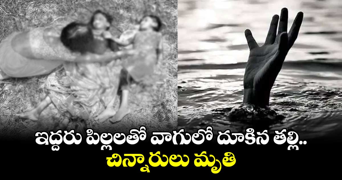 ఇద్దరు పిల్లలతో వాగులో దూకిన తల్లి..చిన్నారులు మృతి
