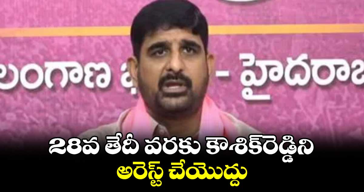 28వ తేదీ వరకు కౌశిక్రెడ్డిని అరెస్ట్ చేయొద్దు