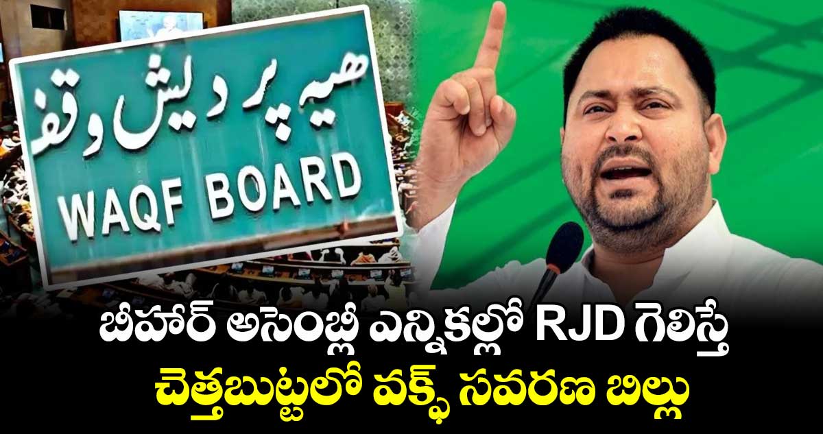 అసెంబ్లీ ఎన్నికల్లో RJD గెలిస్తే.. చెత్తబుట్టలో వక్ఫ్ సవరణ బిల్లు: తేజస్వి యాదవ్