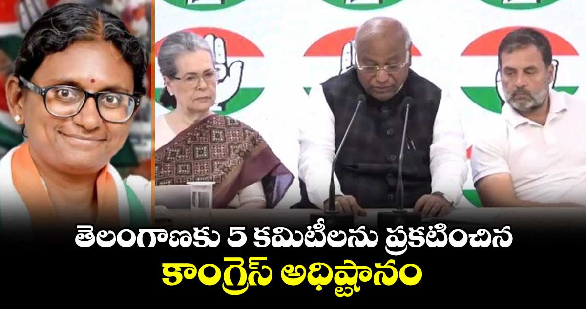 తెలంగాణకు 5 కమిటీలను ప్రకటించిన కాంగ్రెస్ అధిష్టానం