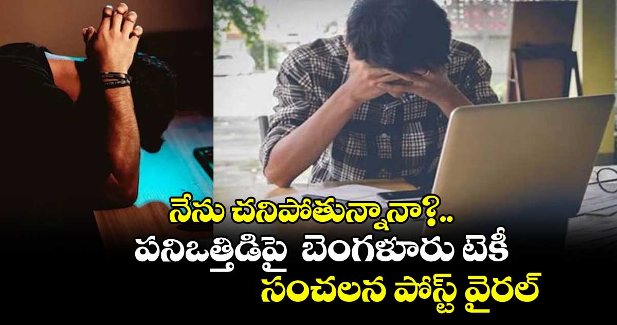 నేను చనిపోతున్నానా?.. పనిఒత్తిడిపై బెంగళూరు టెకీ సంచలన పోస్ట్ వైరల్
