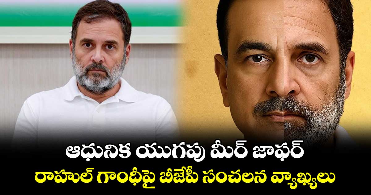 ఆధునిక యుగపు మీర్ జాఫర్: రాహుల్ గాంధీపై బీజేపీ సంచలన వ్యాఖ్యలు