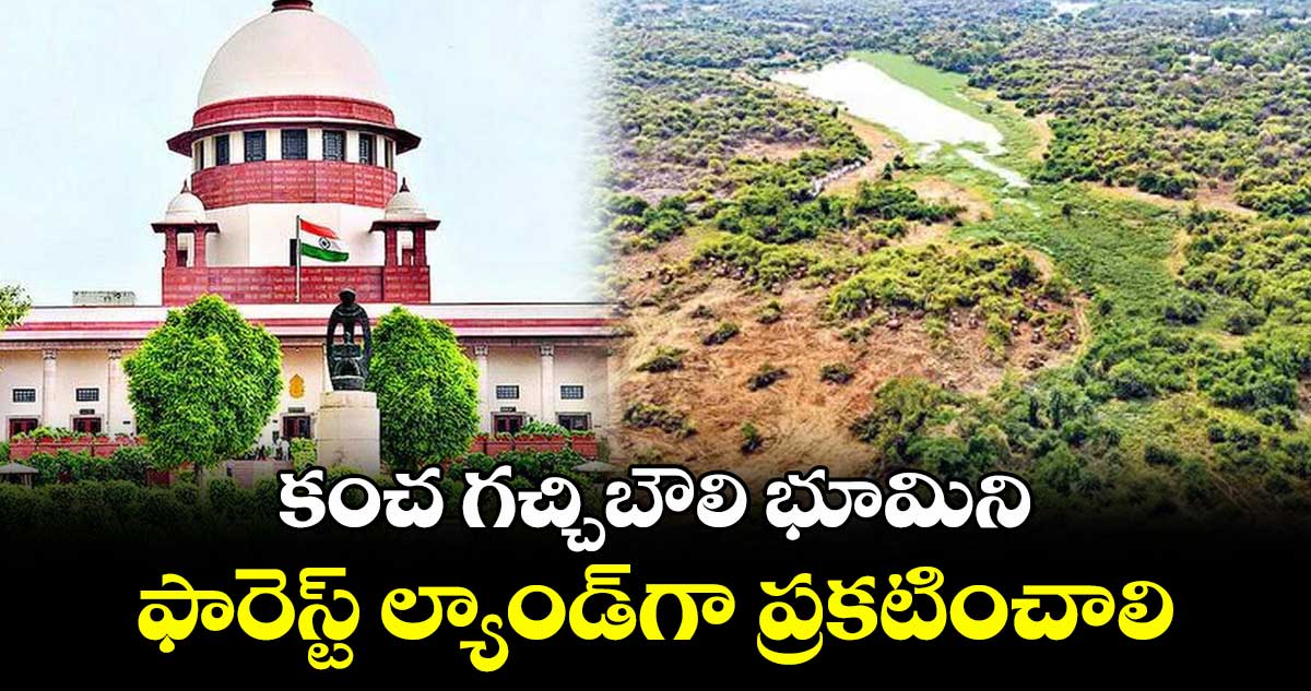 కంచ గచ్చిబౌలి భూమిని ఫారెస్ట్ ల్యాండ్గా ప్రకటించాలి: సుప్రీంకోర్టుకు సెంట్రల్ ఎంపవర్డ్ కమిటీ సిఫారసు