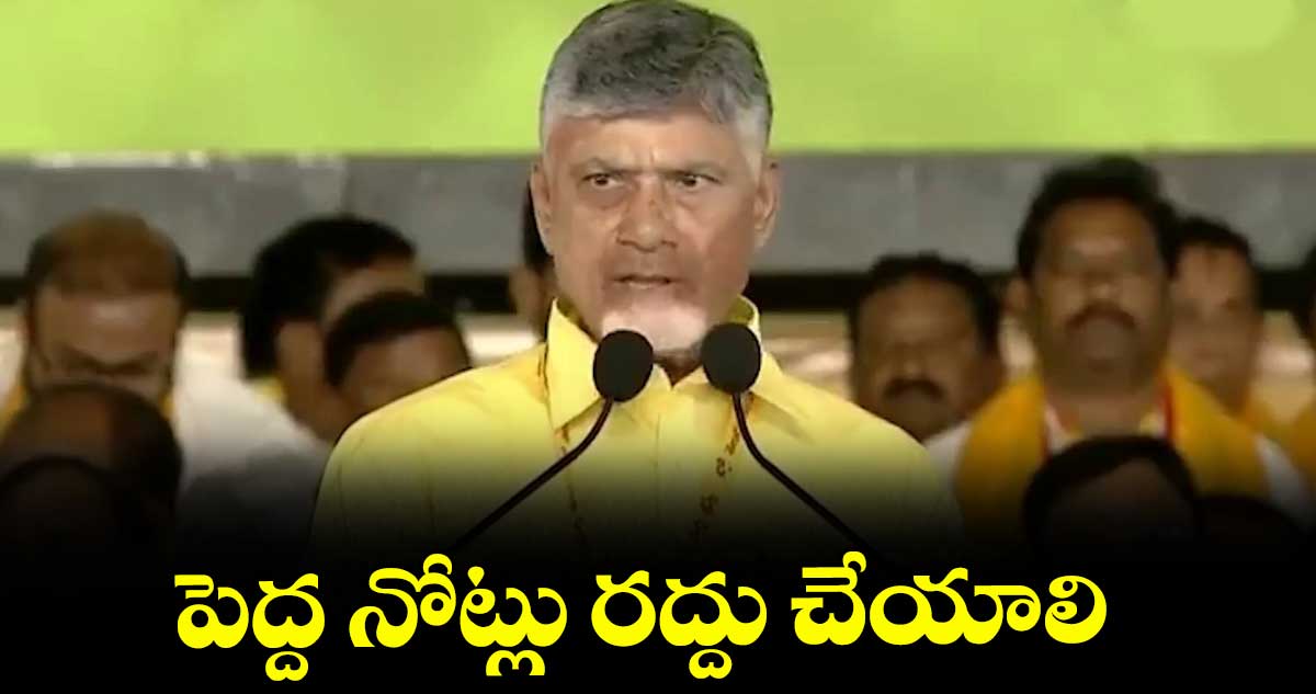 పెద్ద నోట్లు రద్దు చేయాలి :ఏపీ సీఎం చంద్రబాబు