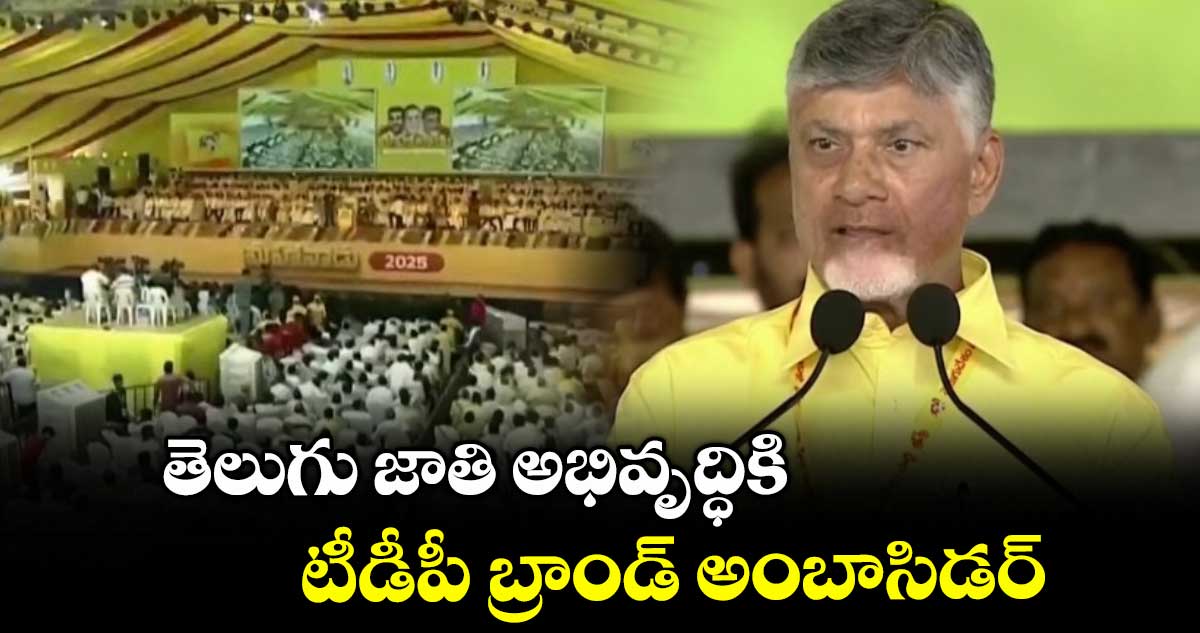 తెలుగు జాతి అభివృద్ధికి టీడీపీ బ్రాండ్ అంబాసిడర్.. సీఎం చంద్రబాబు