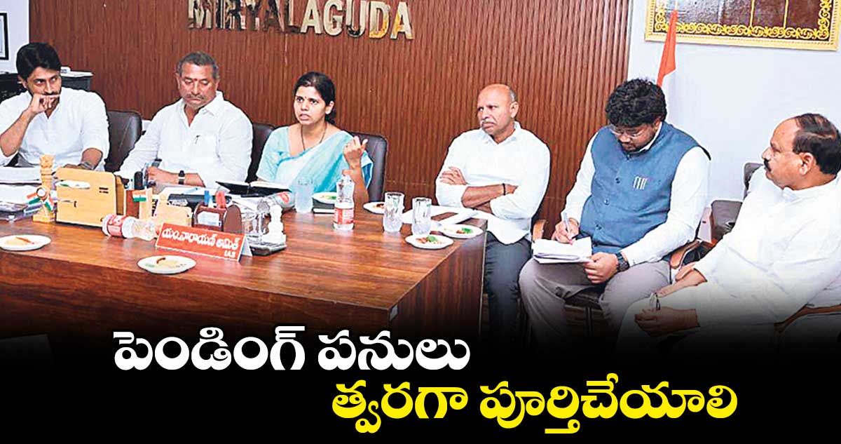 పెండింగ్ పనులు త్వరగా పూర్తిచేయాలి : ఇలా త్రిపాఠి