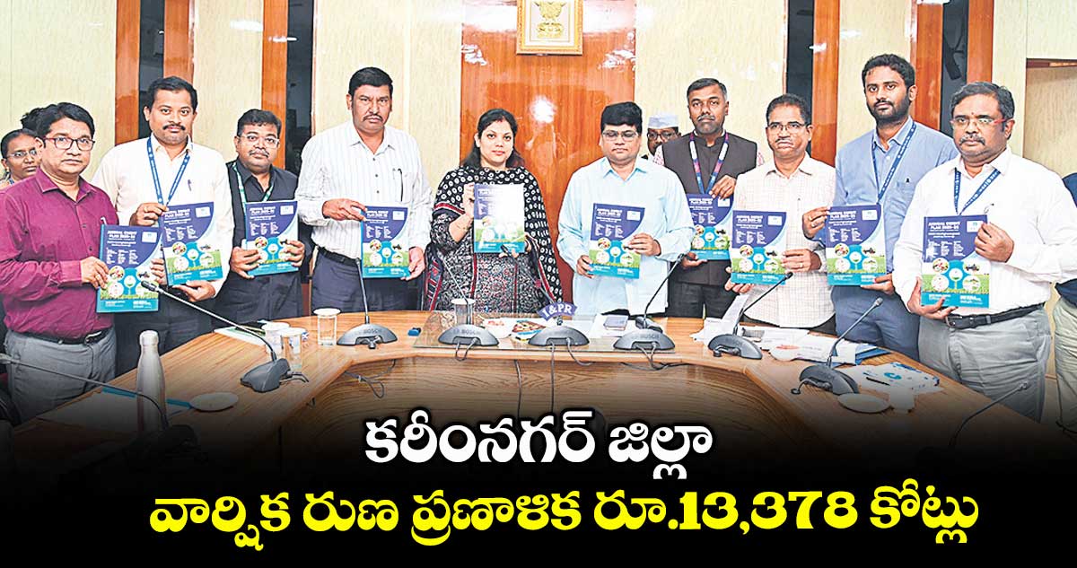 కరీంనగర్ జిల్లా వార్షిక రుణ ప్రణాళిక రూ.13,378 కోట్లు : కలెక్టర్ పమేలా సత్పతి