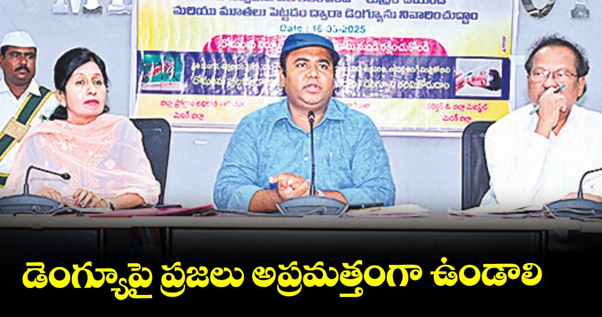 డెంగ్యూపై ప్రజలు అప్రమత్తంగా ఉండాలి : కలెక్టర్ రాహుల్రాజ్