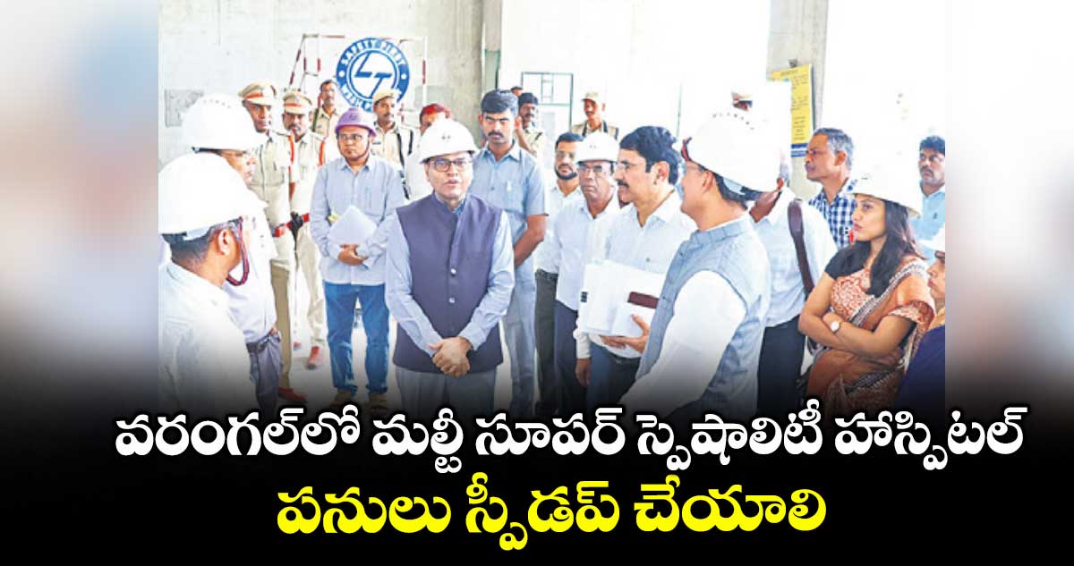 వరంగల్‌లో మల్టీ సూపర్‌‌‌‌ స్పెషాలిటీ‌‌‌ హాస్పిటల్‌‌‌‌ పనులు స్పీడప్‌‌‌‌ చేయాలి : సీఎస్‌‌‌‌ కె.రామకృష్ణారావు