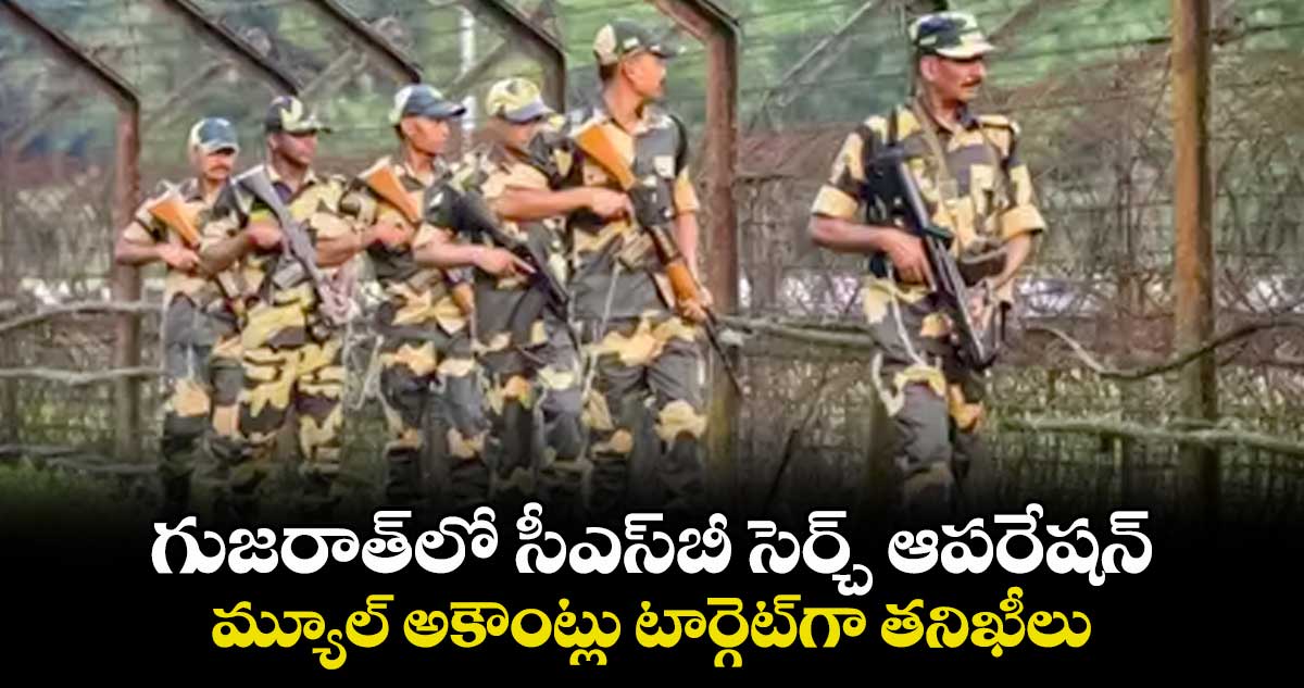 గుజరాత్లో సీఎస్బీ సెర్చ్ ఆపరేషన్ ..మ్యూల్ అకౌంట్లు టార్గెట్గా తనిఖీలు