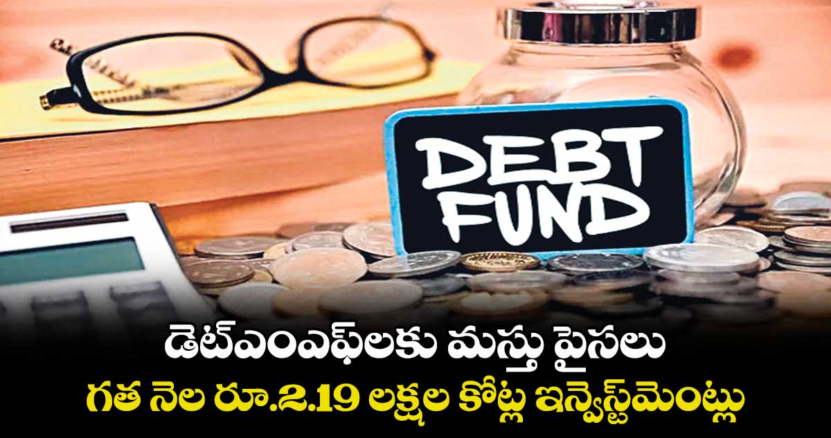 డెట్ఎంఎఫ్లకు మస్తు పైసలు.. గత నెల రూ.2.19 లక్షల కోట్ల ఇన్వెస్ట్మెంట్లు