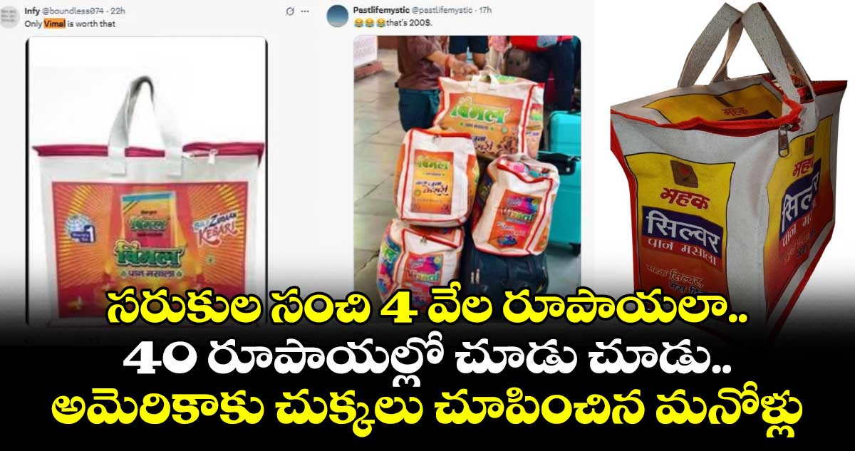 సరుకుల సంచి 4 వేల రూపాయలా..40 రూపాయల్లో చూడు చూడు..అమెరికాకు చుక్కలు చూపించిన మనోళ్లు