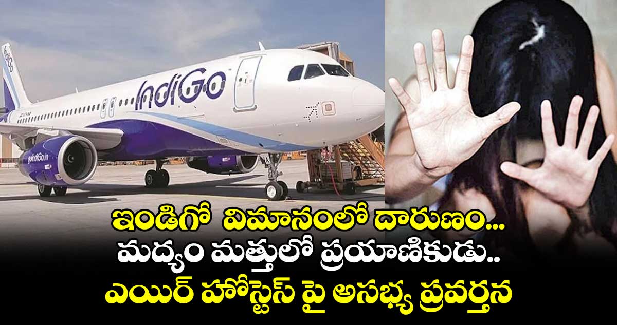 ఇండిగో విమానంలో దారుణం...మద్యం మత్తులో ప్రయాణికుడు.. ఎయిర్ హోస్టెస్ పై అసభ్య ప్రవర్తన