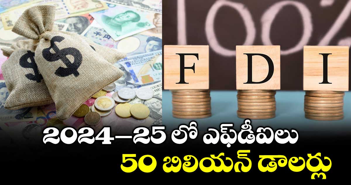 2024–25 లో ఎఫ్డీఐలు... 50 బిలియన్ డాలర్లు