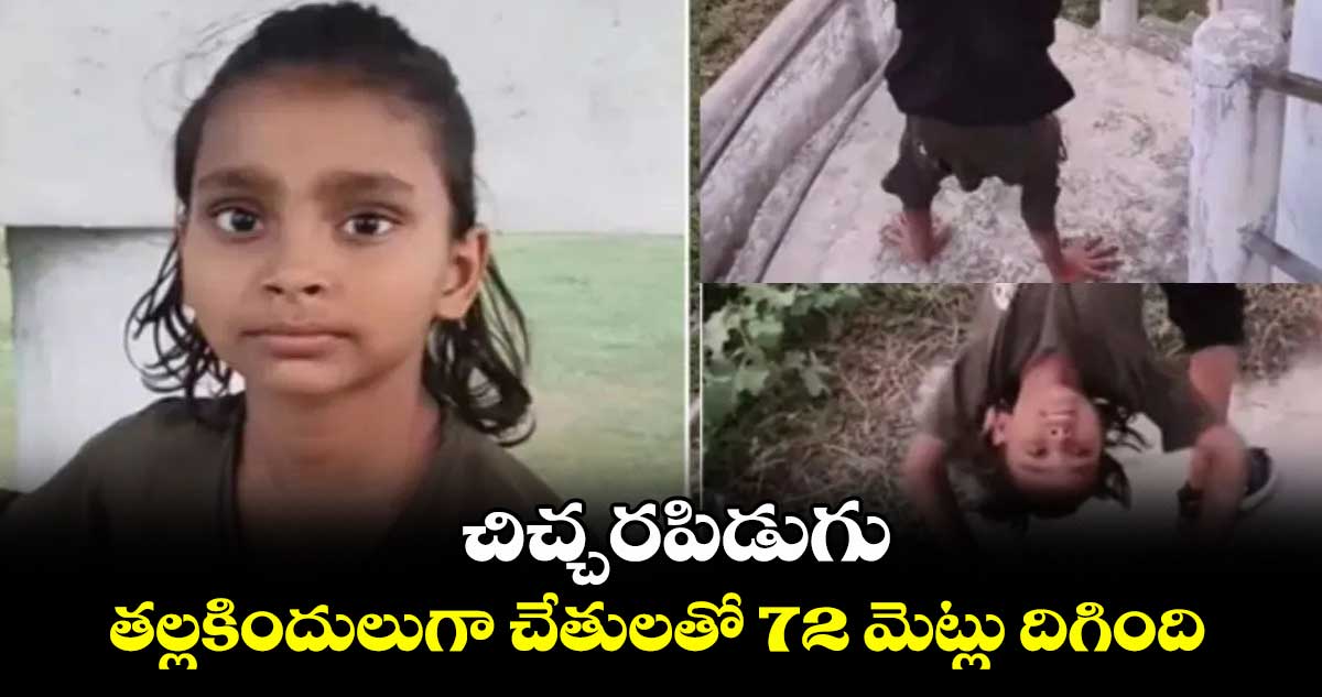 Viral Video: చిచ్చరపిడుగు.. తల్లకిందులుగా చేతులతో 72 మెట్లు దిగింది..