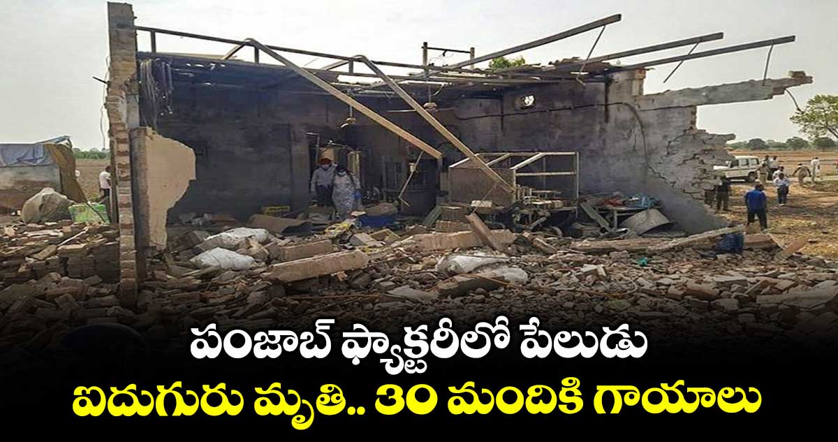 పంజాబ్ ఫ్యాక్టరీలో పేలుడు.. ఐదుగురు మృతి.. 30 మందికి గాయాలు